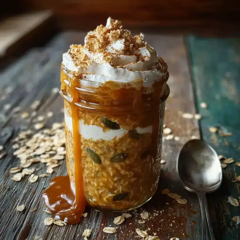 Pumpkin Cheesecake Overnight Oats Recipe