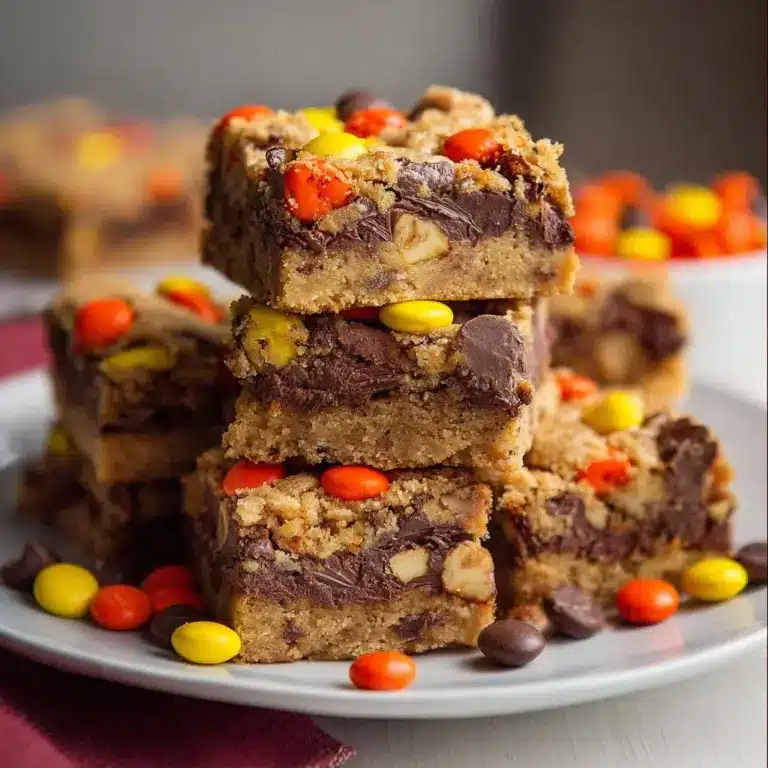 Reece’s Pieces Chocolate Chip Cookie Bars Recipe