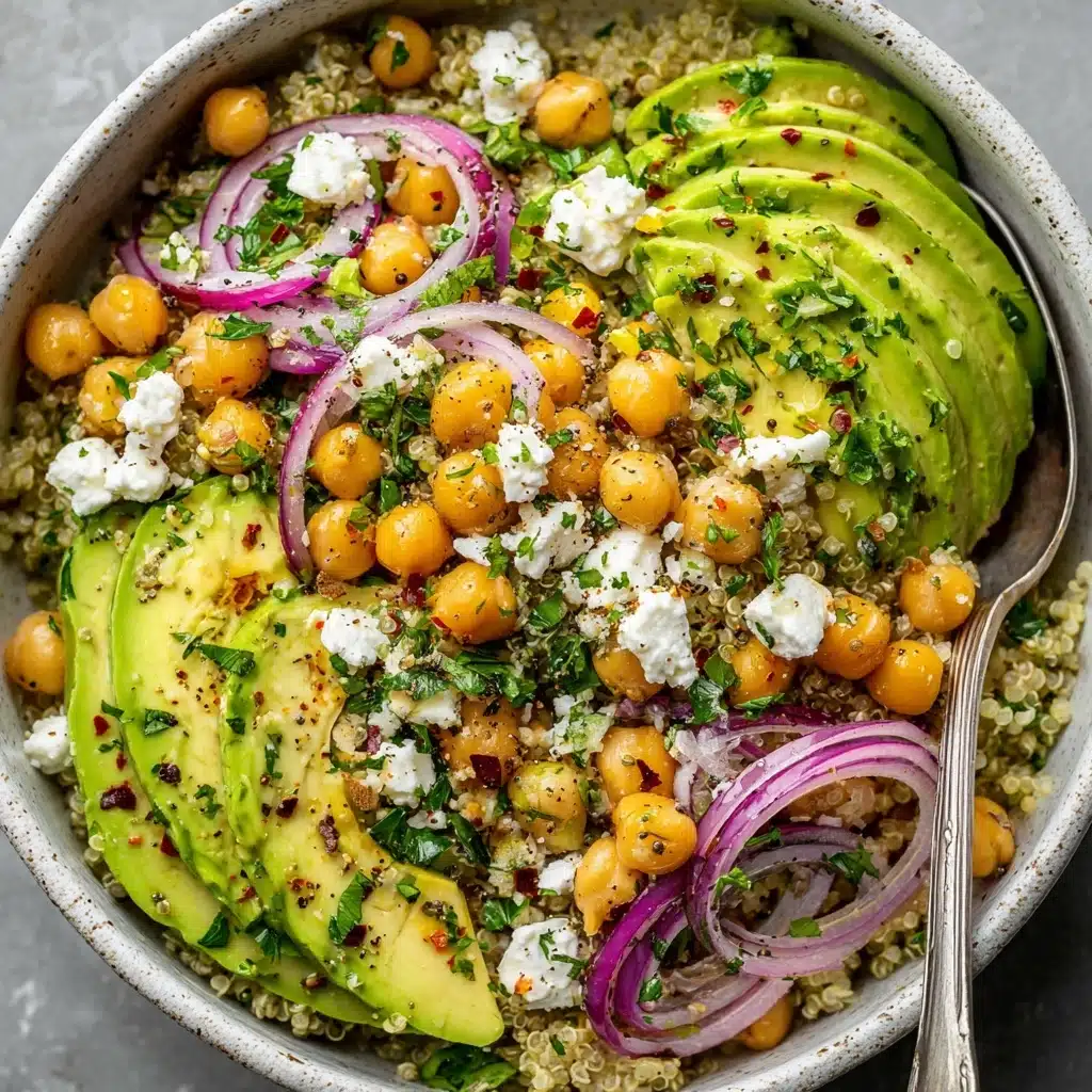 Chickpea Feta Avocado Salad Recipe - Recipe Image