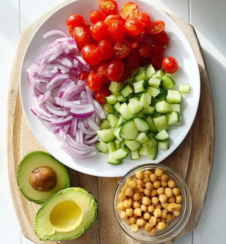 Chickpea Feta Avocado Salad Recipe