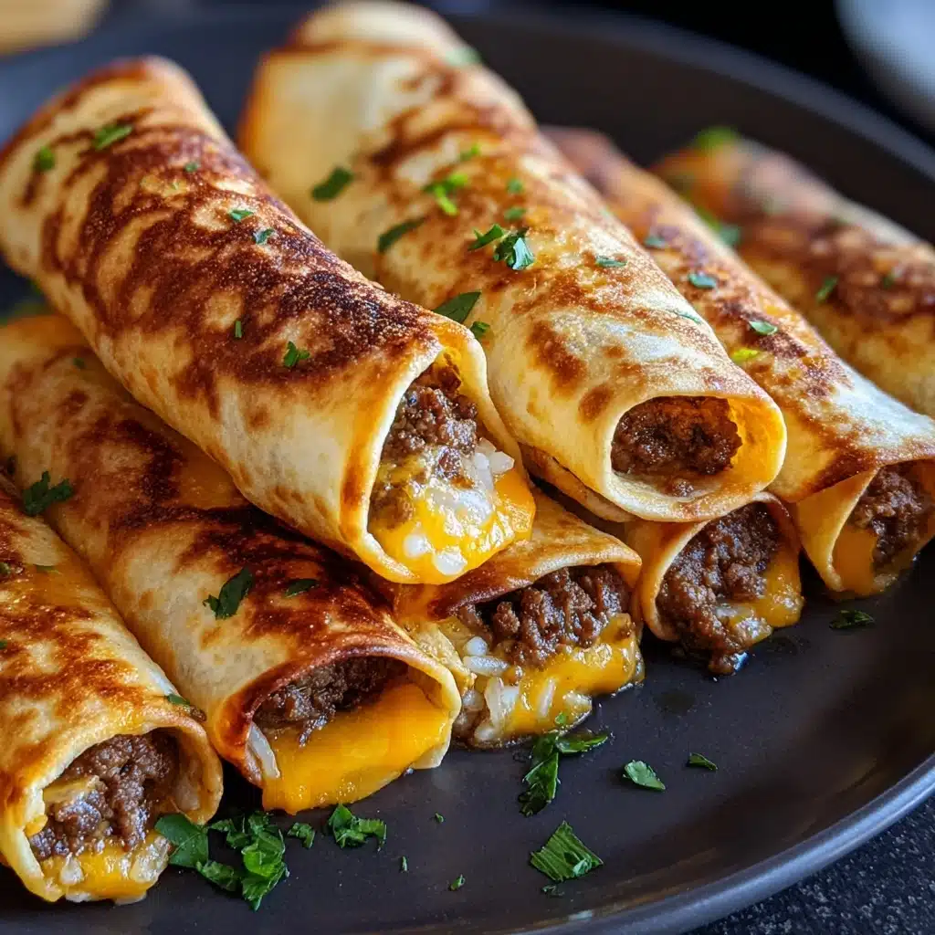 Easy Garlic Butter Beef Cheeseburger Rollups Recipe - Recipe Image