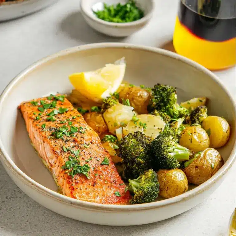 Salmon Broccoli Potatoes Recipe
