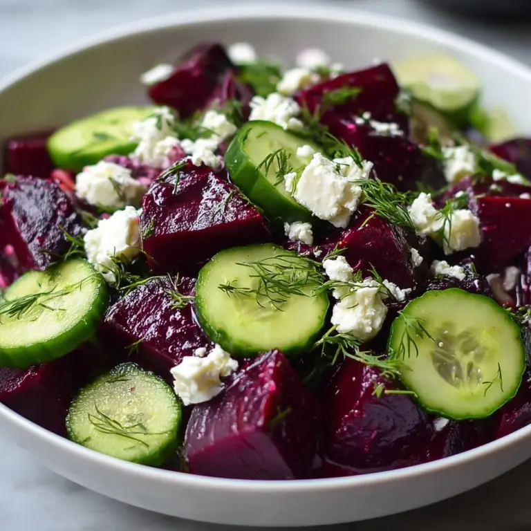 Beet Salad with Feta, Cucumbers, and Dill Recipe