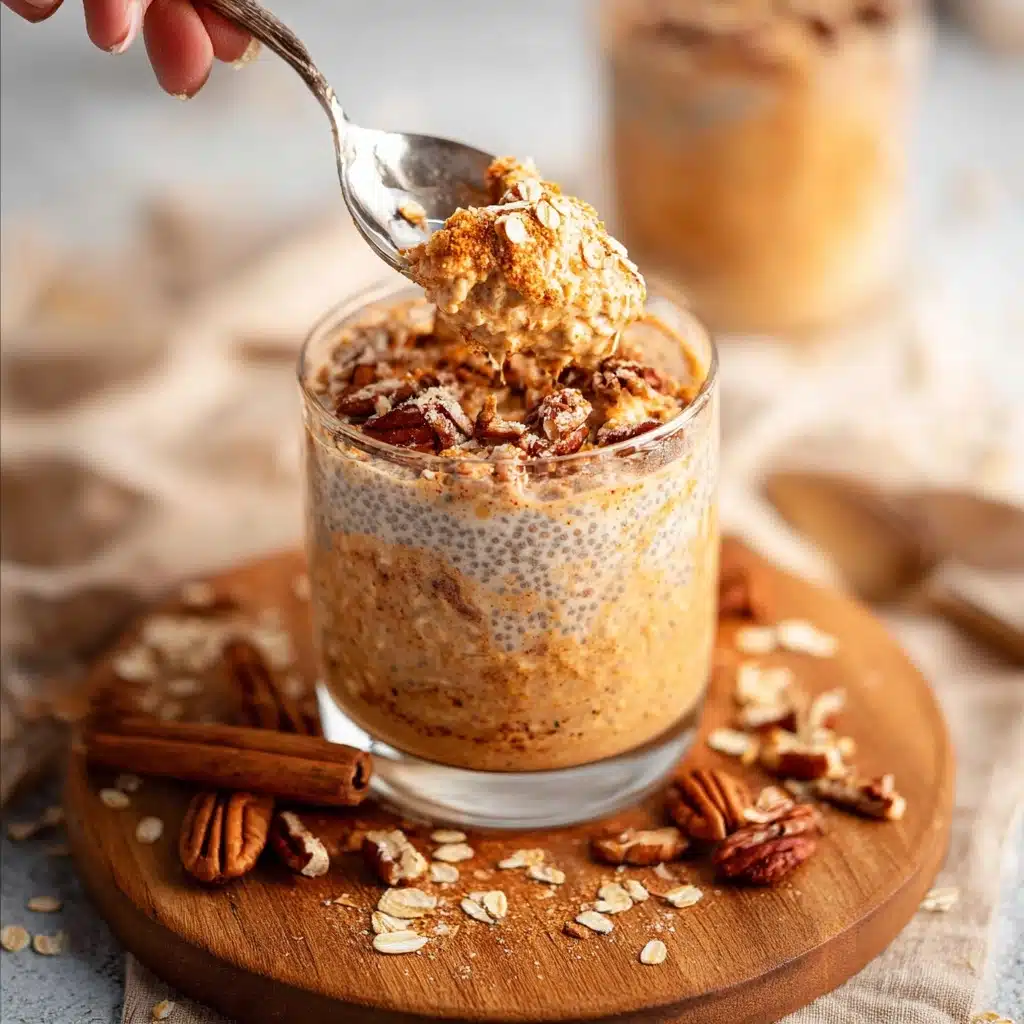 Pumpkin Cheesecake Overnight Oats Recipe - Recipe Image