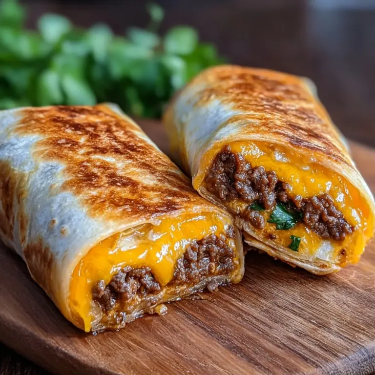 Easy Garlic Butter Beef Cheeseburger Rollups Recipe