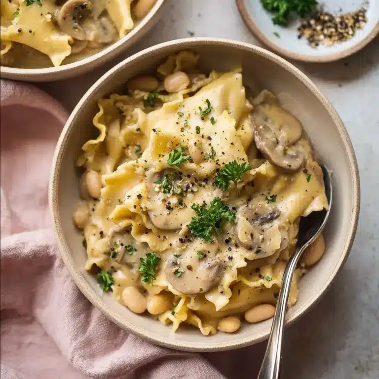 One-Pot Mushroom and White Bean Pasta Recipe