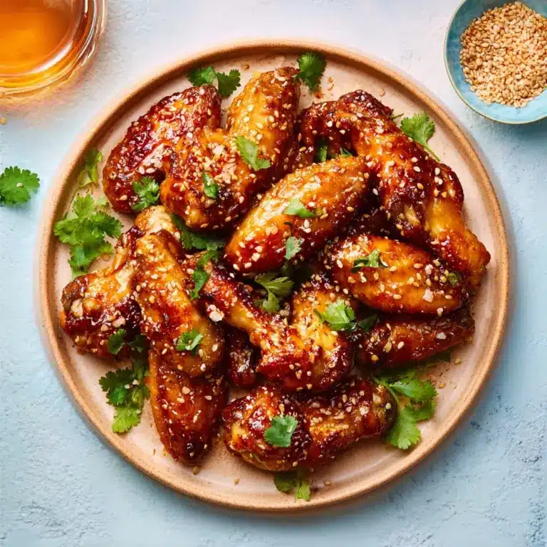 Crispy Honey Garlic Baked Chicken Wings Recipe