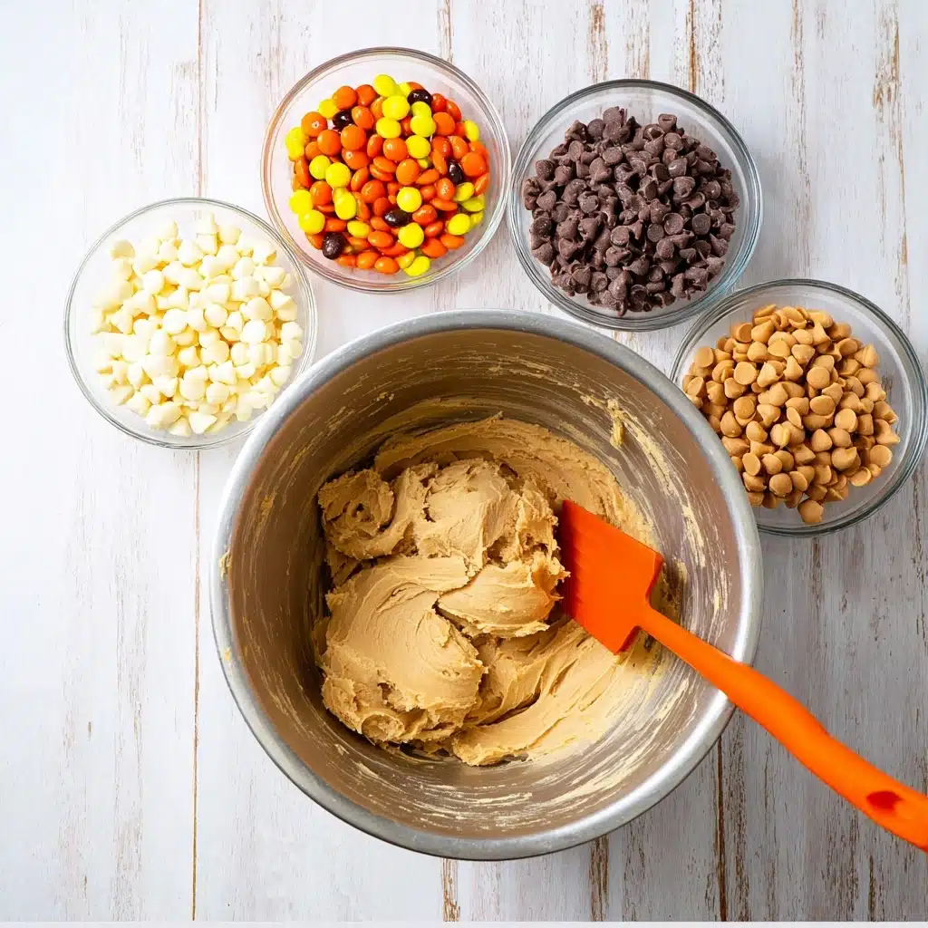Reece’s Pieces Chocolate Chip Cookie Bars Recipe - Recipe Image
