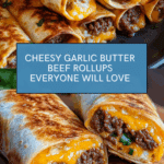 Easy Garlic Butter Beef Cheeseburger Rollups Recipe