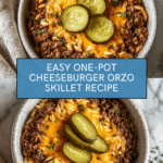 One-Pot Cheeseburger Orzo Skillet Recipe