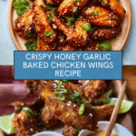 Crispy Honey Garlic Baked Chicken Wings Recipe