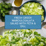Maroulosalata Greek Lettuce Salad Ingredients Recipe