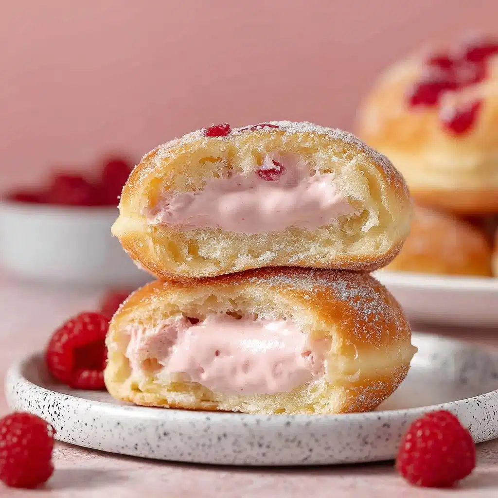 Raspberry cheesecake brioche doughnuts Recipe - Recipe Image