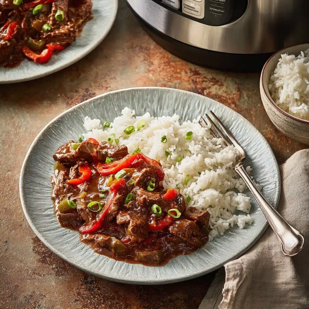 Slow Cooker Pepper Steak Recipe - Recipe Image