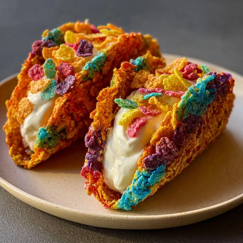 Fruity Pebbles Cheesecake Tacos Recipe - Recipe Image
