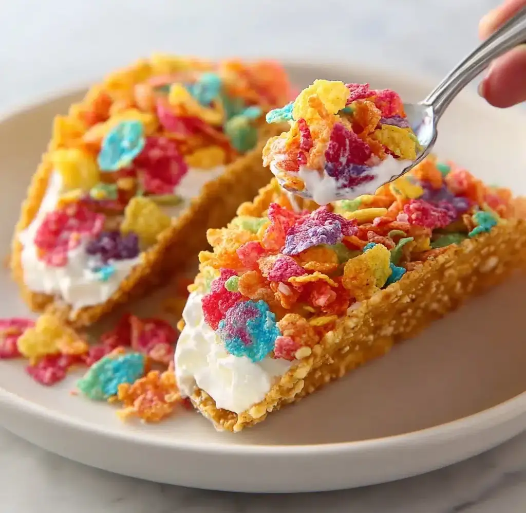 Fruity Pebbles Cheesecake Tacos Recipe