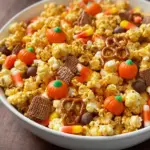 Scarecrow Crunch Snack Mix Recipe | Halloween Caramel Corn Recipe