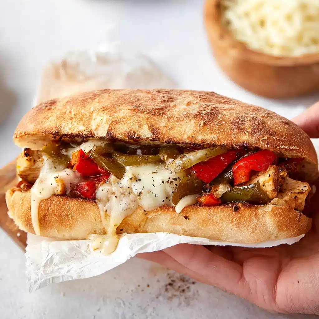 Healthy Crockpot Chicken Philly Cheesesteak Recipe - Recipe Image