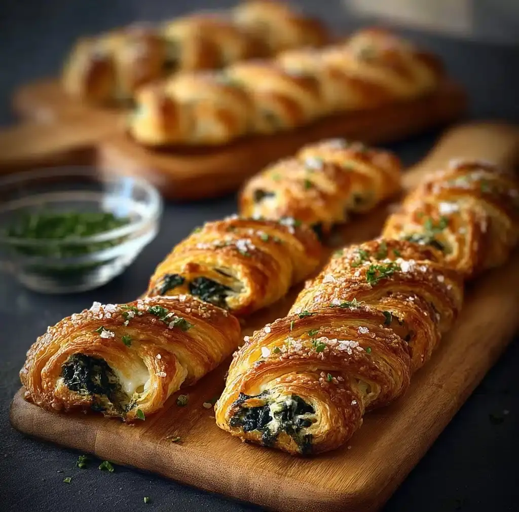 Spinach and Feta Puff Pastry Twists Recipe