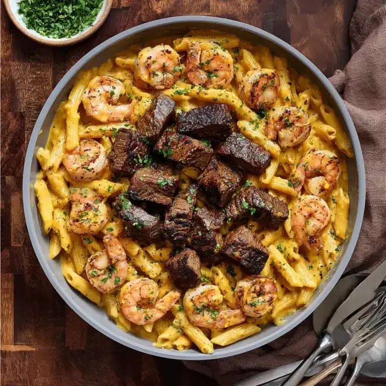 Steak and Shrimp Alfredo Recipe