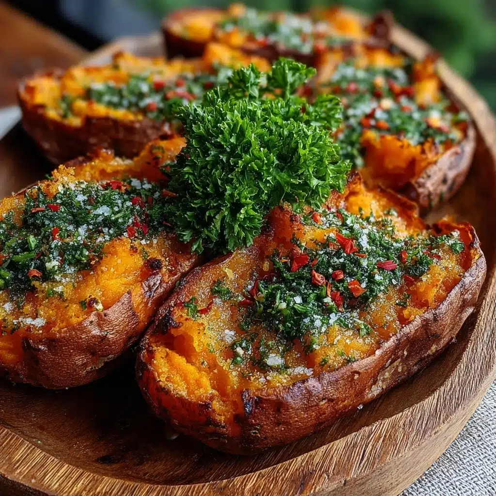 Garlic Parmesan Sweet Potato Wedges Recipe - Recipe Image