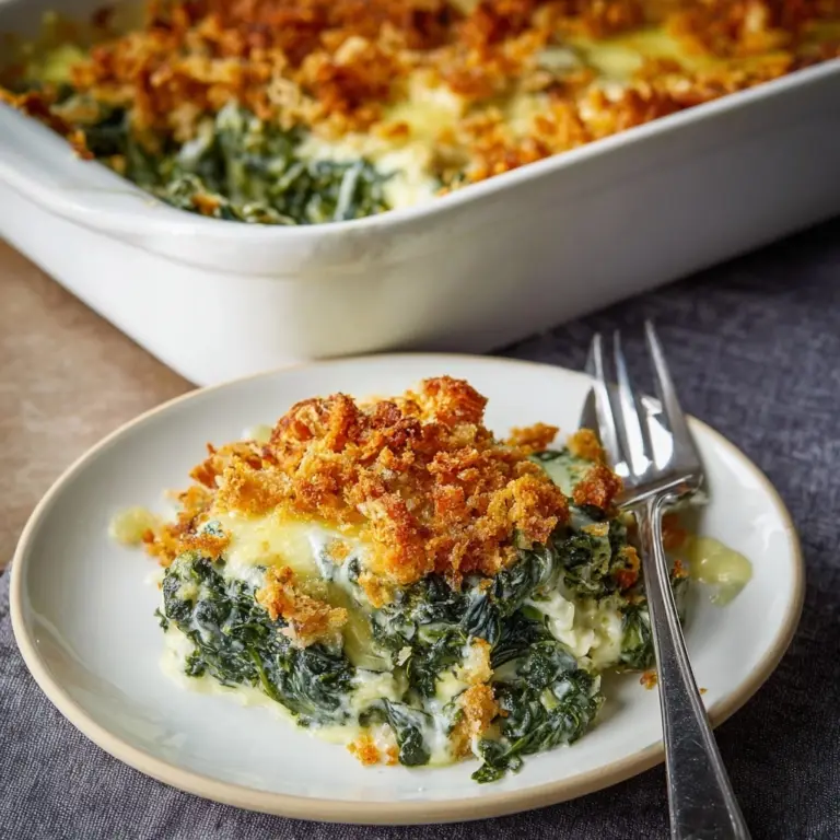 Cheesy Italian Spinach Bake