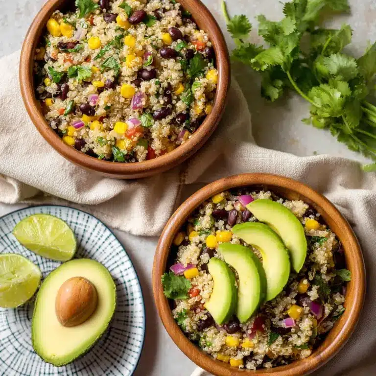 Chili-Lime Quinoa Black Bean Salad with Corn Recipe
