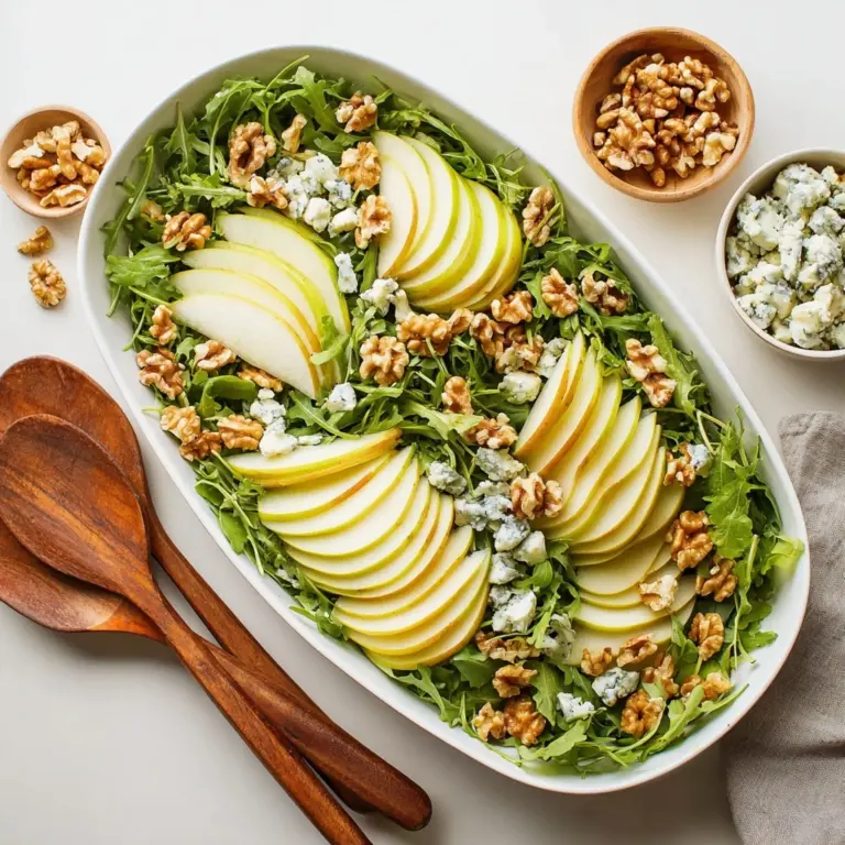 Pear and Arugula Salad with Honey Vinaigrette Recipe