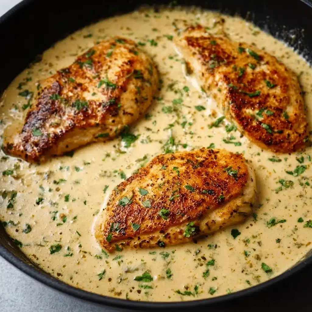 Mozzarella Chicken in Basil Cream Sauce Recipe