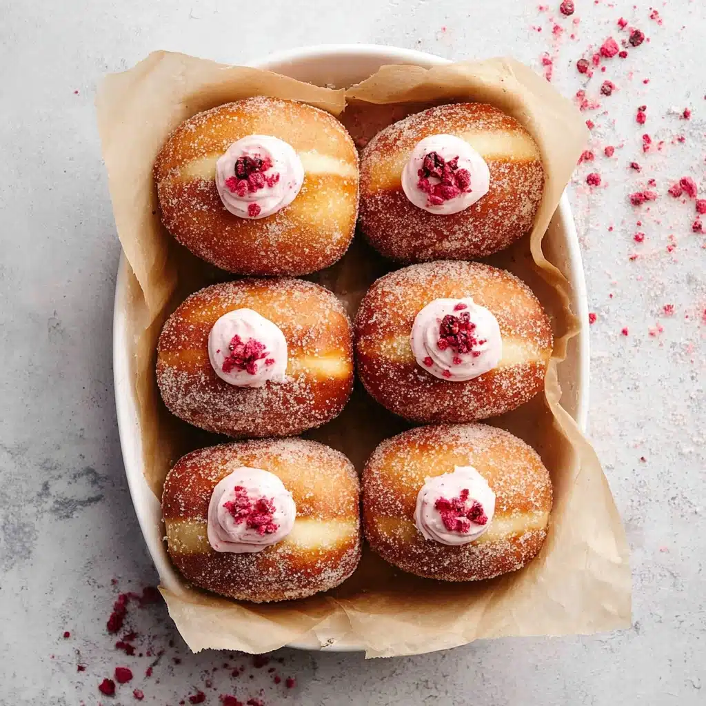 Raspberry cheesecake brioche doughnuts Recipe - Recipe Image