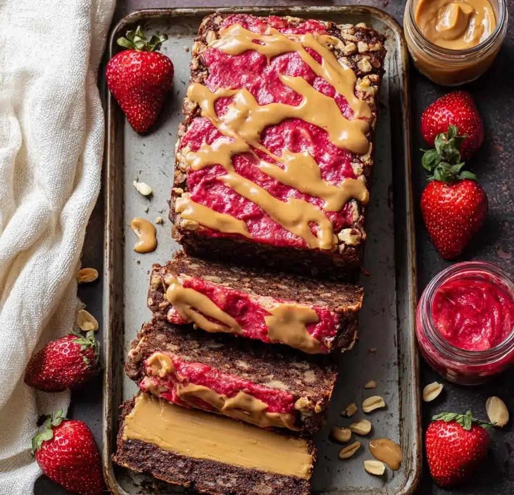 Peanut Butter & Jelly Banana Bread Recipe