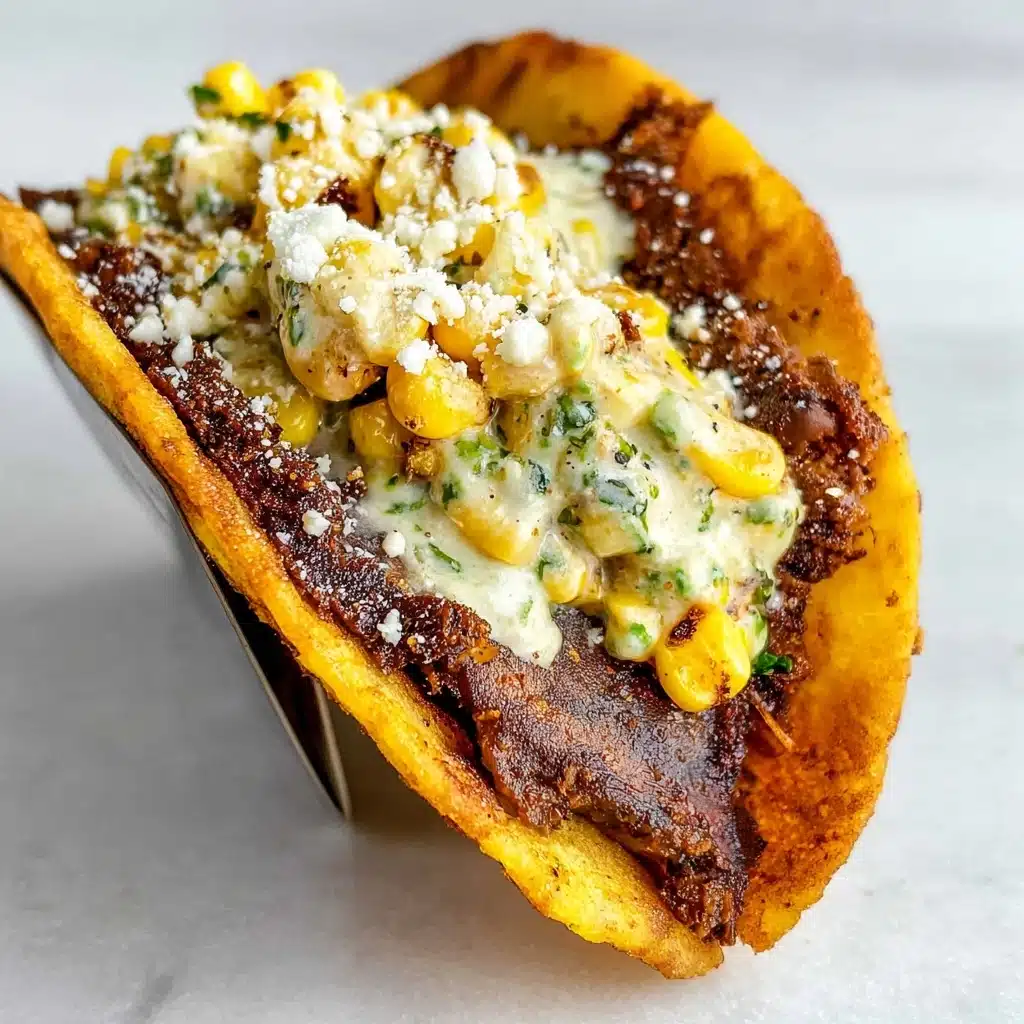 Street Corn Smash Burger Tacos Recipe - Recipe Image