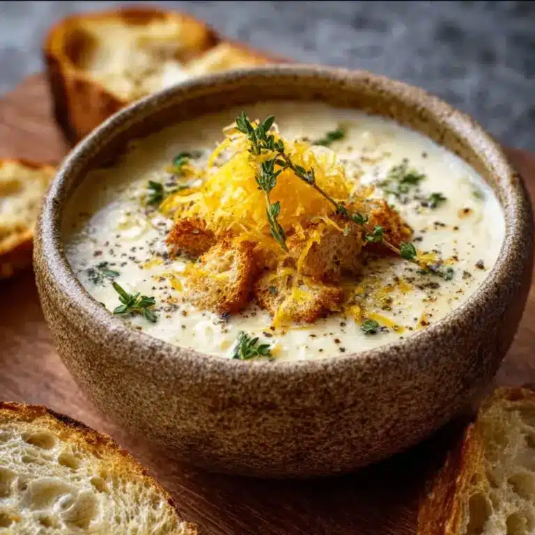 Hearty Cheddar Garlic Herb Potato Soup Recipe