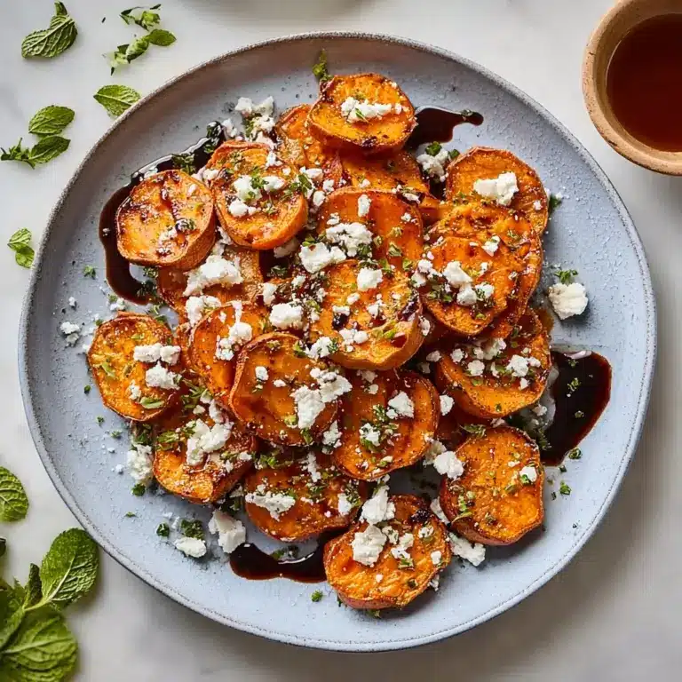 Delicious Honey Feta Sweet Potato Rounds Recipe