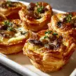 Caramelized Onion Mushroom Mini Quiches Recipe