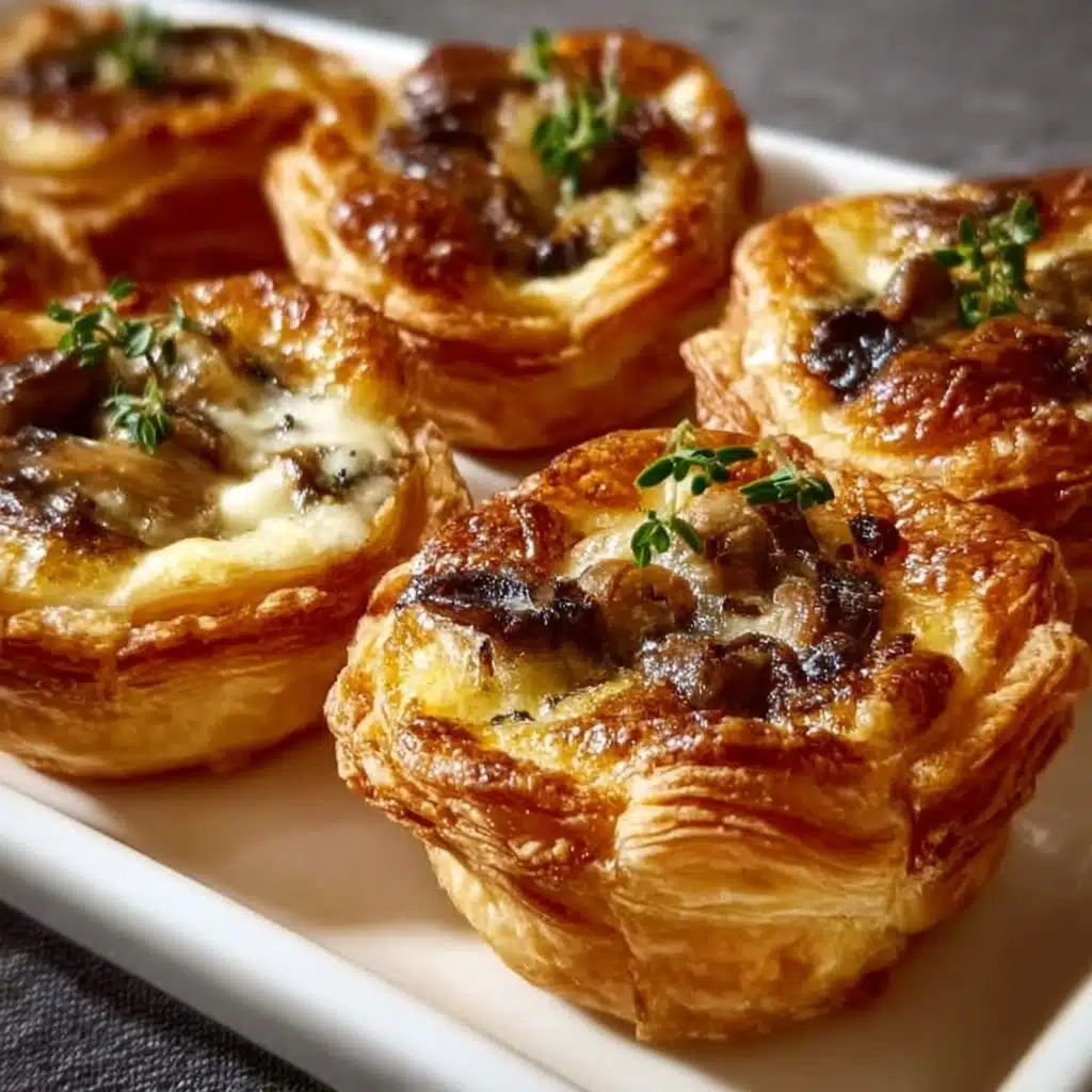 Caramelized Onion Mushroom Mini Quiches Recipe - Recipe Image