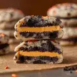 Easy Halloween Oreo Stuffed Chocolate Chip Cookies Recipe