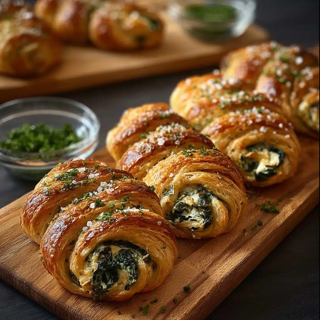Spinach and Feta Puff Pastry Twists Recipe - Recipe Image