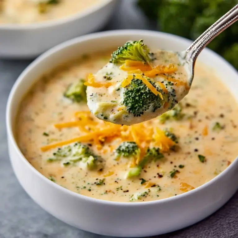 Creamy Broccoli Cheddar Soup Recipe
