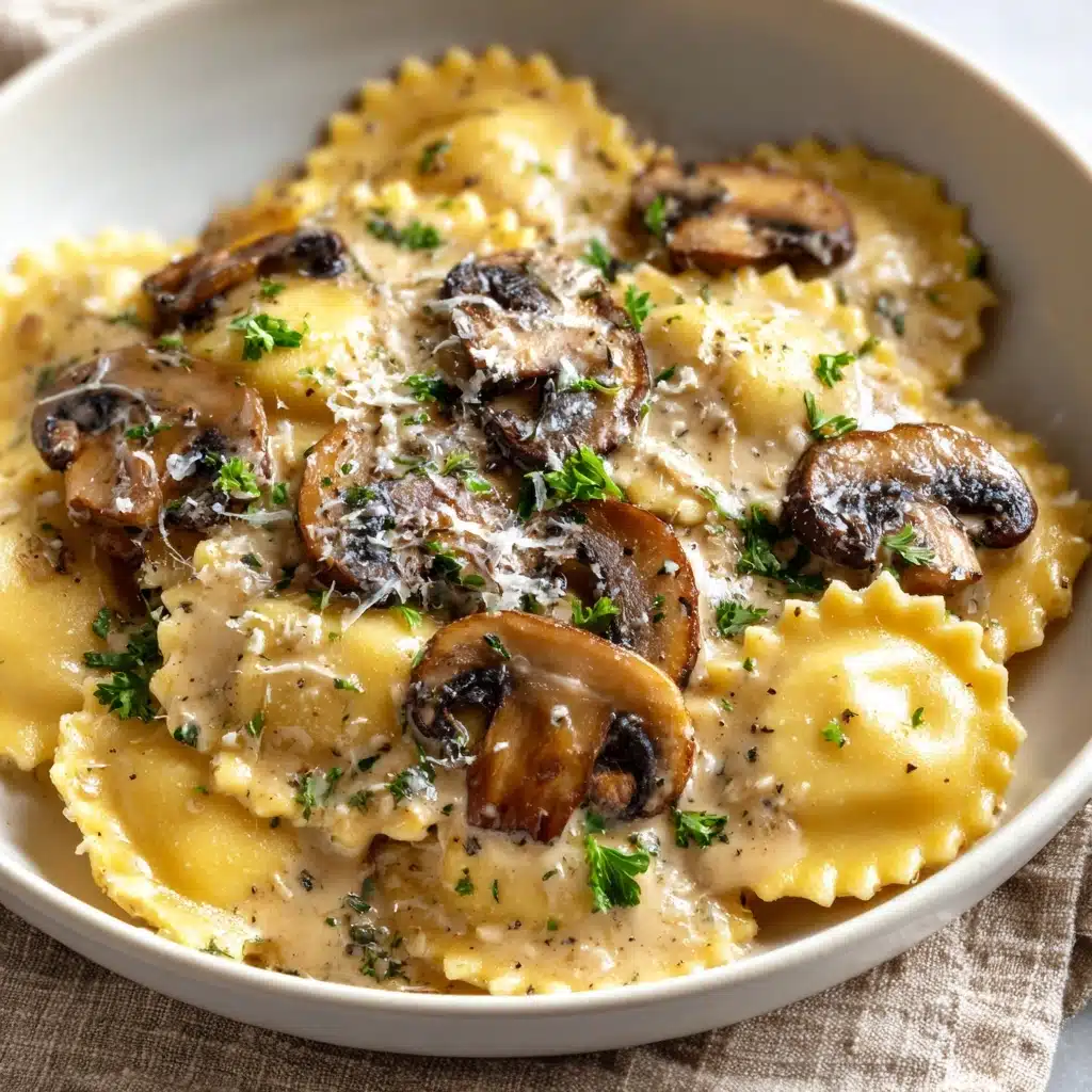 Ravioli in Creamy Mushroom Sauce Recipe - Recipe Image