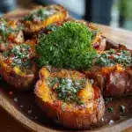 Garlic Parmesan Sweet Potato Wedges Recipe