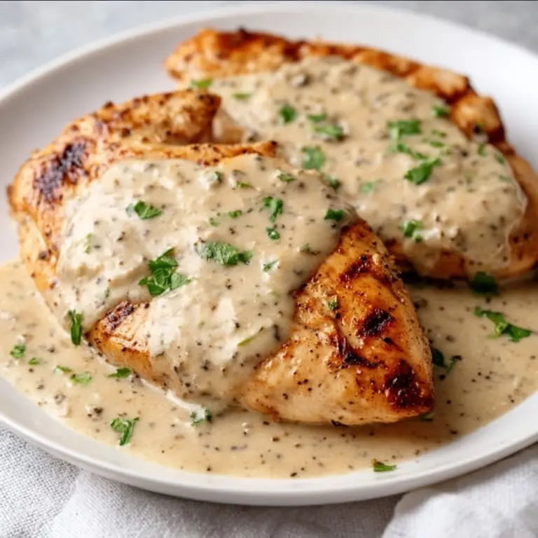 Mozzarella Chicken in Basil Cream Sauce Recipe
