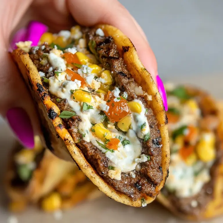 Street Corn Smash Burger Tacos Recipe