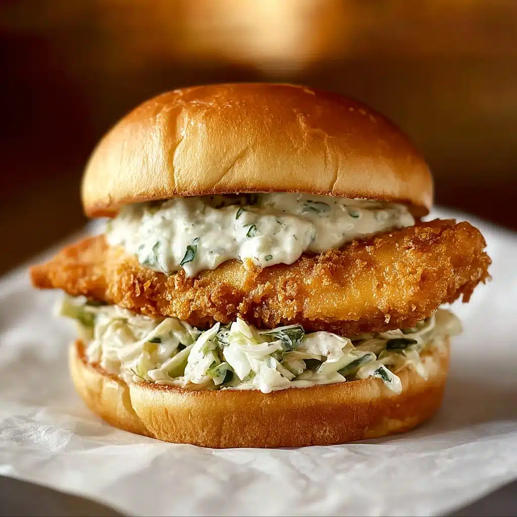Crispy Fried Cod Fish Sandwich Recipe - Recipe Image