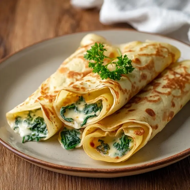 Spinach Ricotta Crepes Recipe