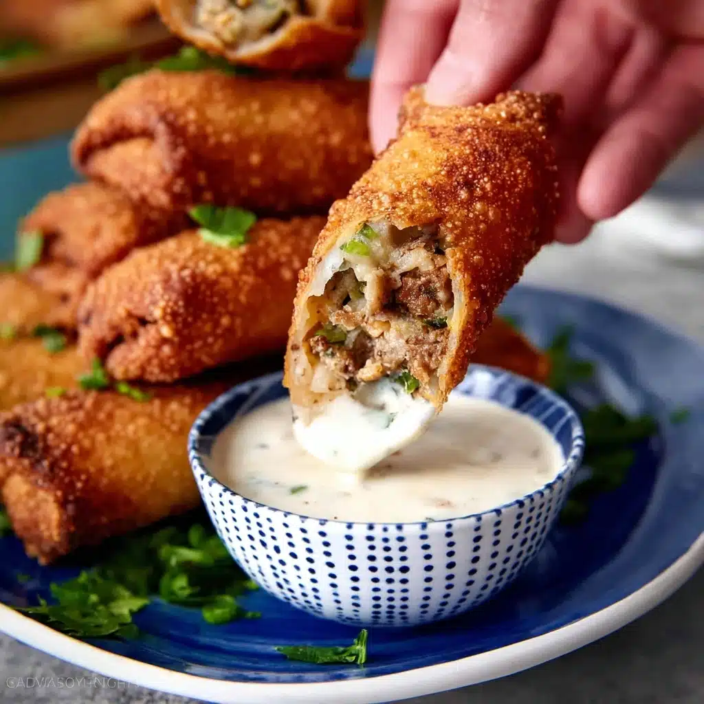 Philly Cheesesteak Egg Rolls Recipe