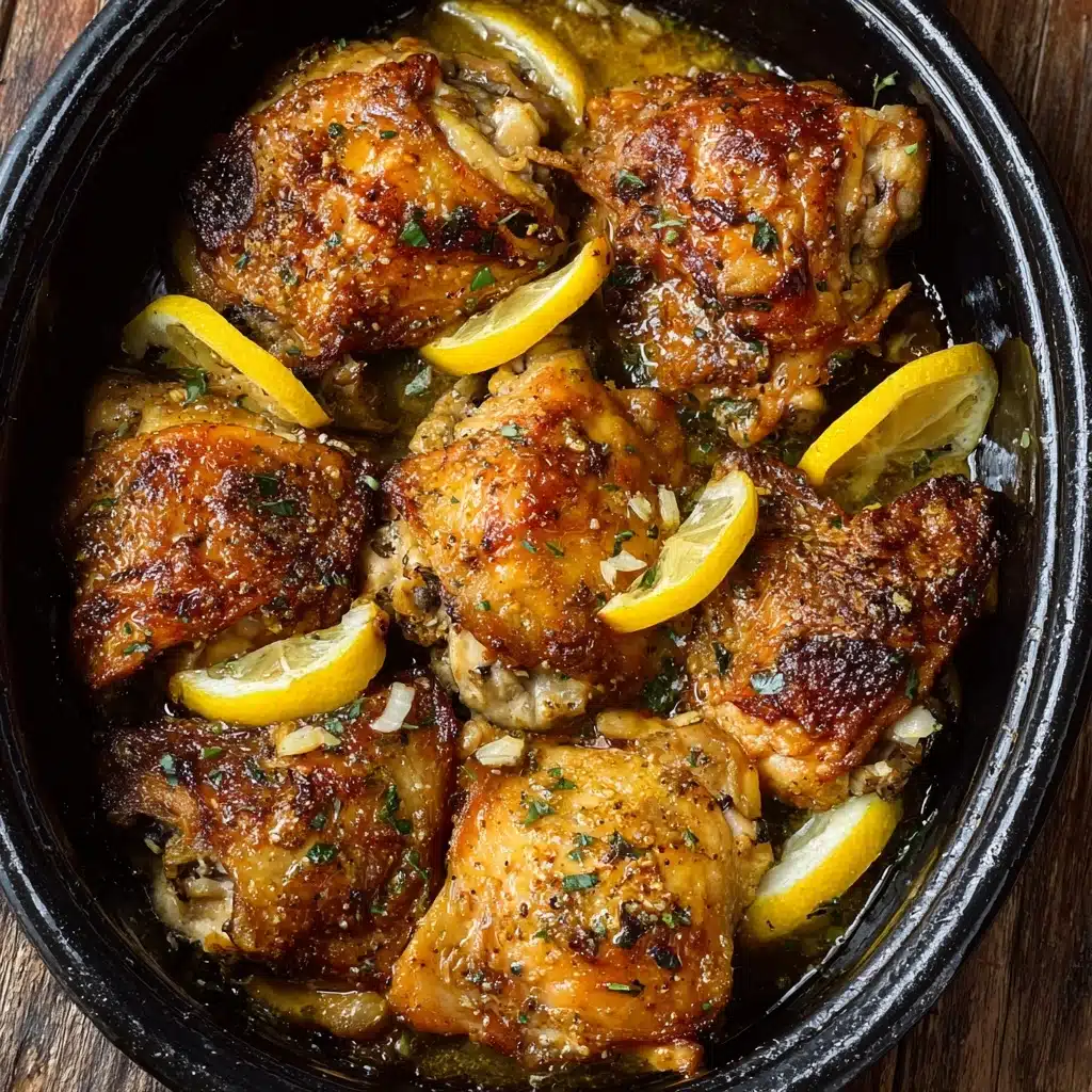 Crockpot Lemon Garlic Chicken Recipe - Recipe Image
