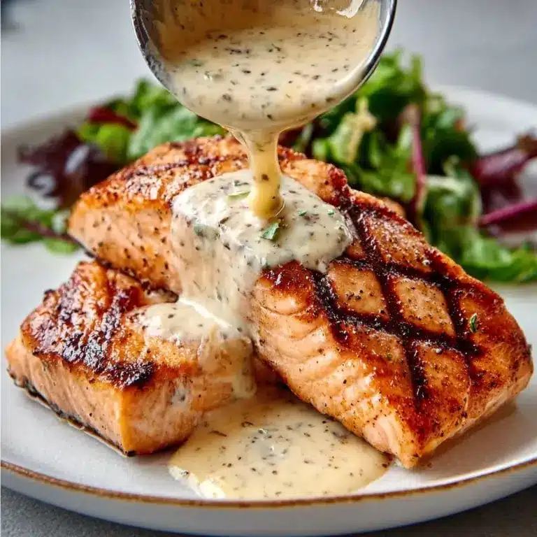 Tuna Steaks with Creamy Garlic Sauce are a must-try! Recipe