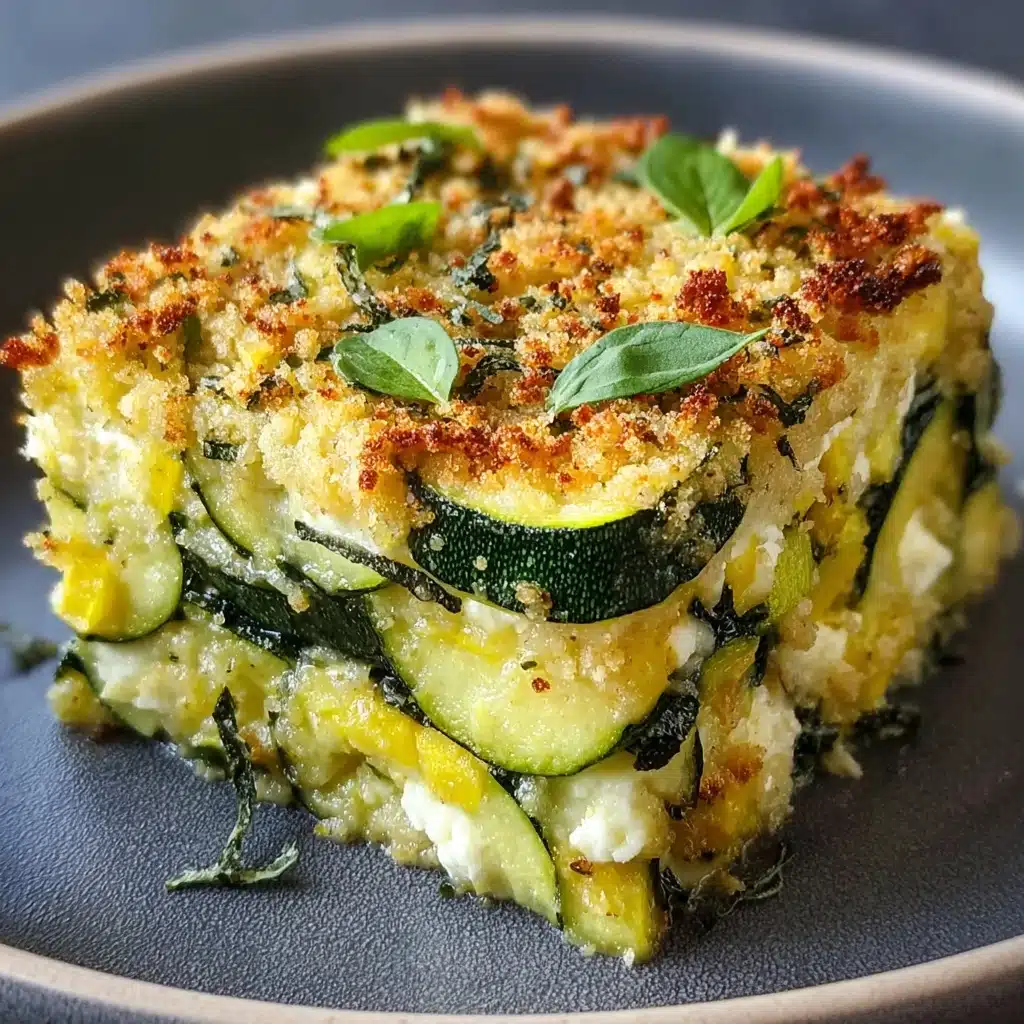 Baked Zucchini Spinach and Feta Casserole Recipe - Recipe Image