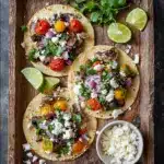 Poblano and Mushroom Tacos with Tomatoes and Goat Cheese Recipe